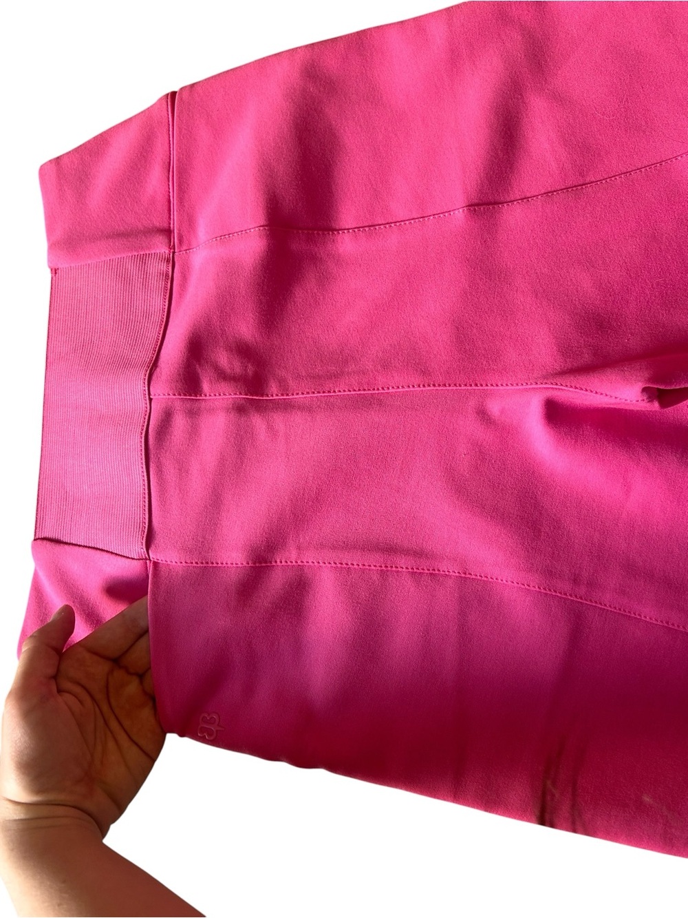 Betabrand Slim Pull-On Leggings in Bright Pink - Picture 4 of 5